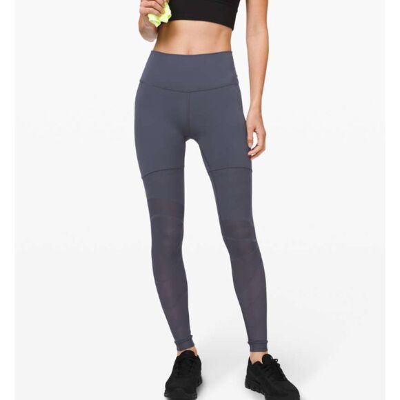 Women Lululemon Sheer Will High-Rise Tight 28" *Pulse Stone Blue Size 8 - Picture 1 of 9